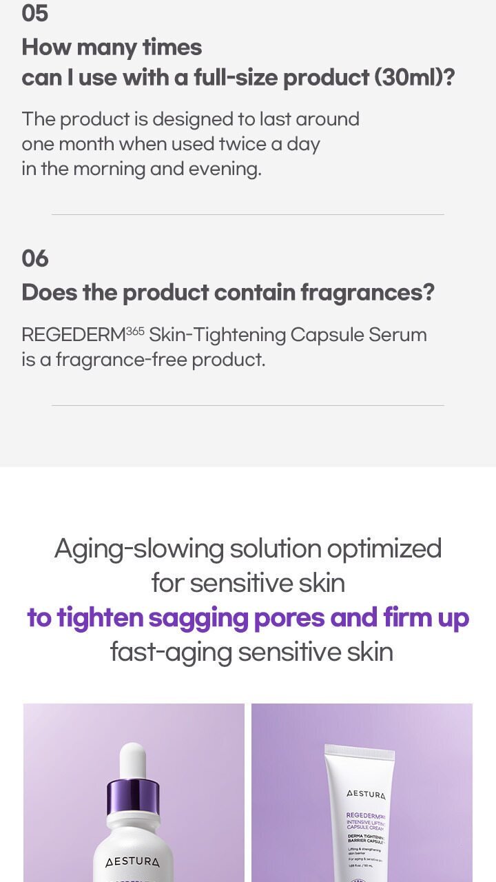AESTURA - Regederm 365 Skin Tightening Capsule Serum 30ml