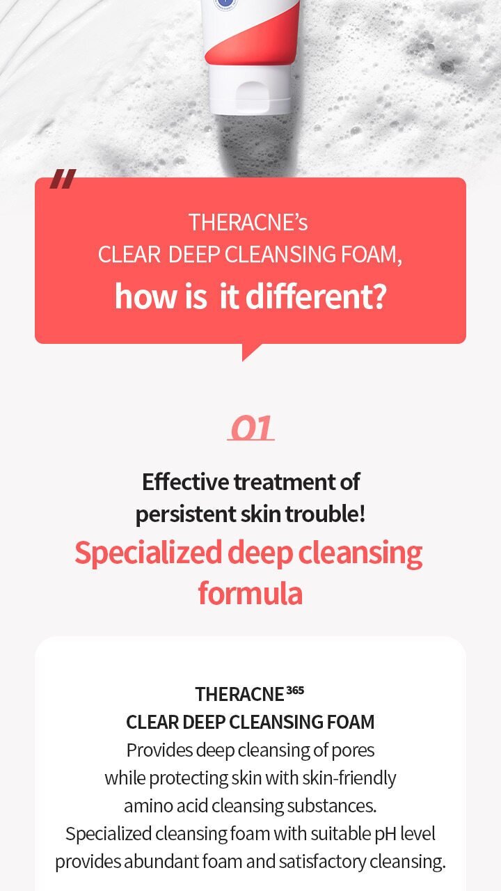 AESTURA - THERACNE 365 Clear Deep Cleansing Foam 200g