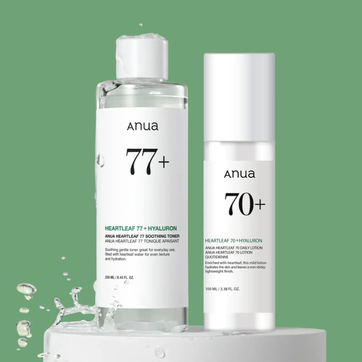 Anua Heartleaf 77 Soothing Toner 250ml + Anua Heartleaf 70 Daily Lotion 100ml