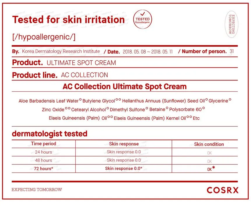 COSRX - AC Collection Ultimate Spot Cream - 30g12