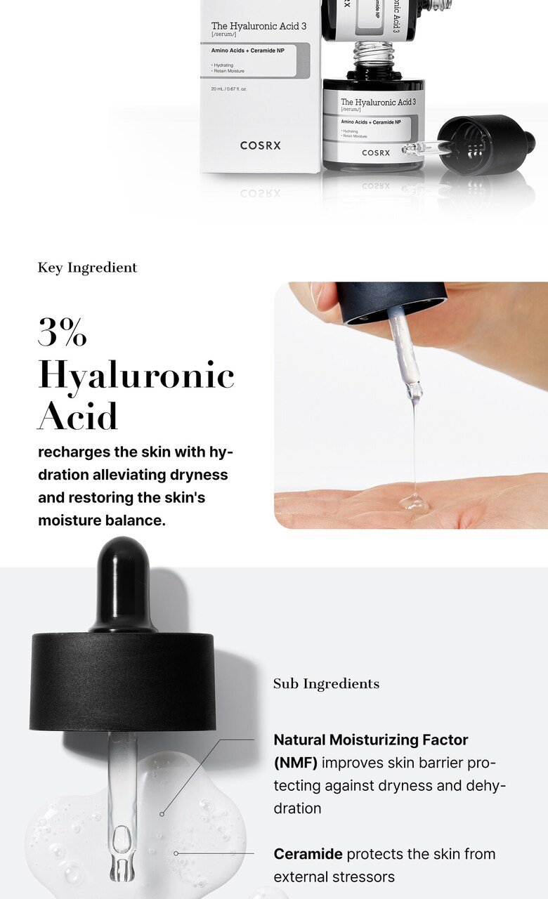 COSRX - The Hyaluronic Acid 3 Serum