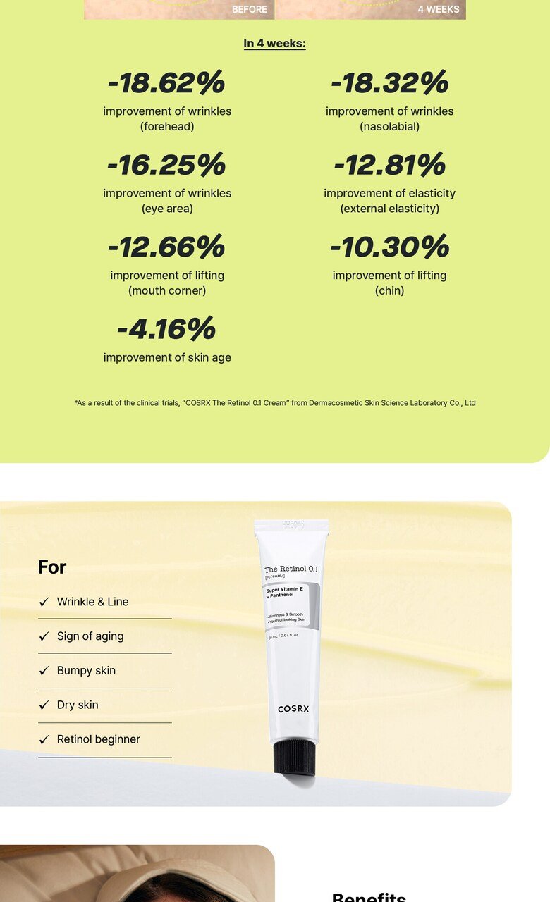 COSRX - The Retinol 0.1 Cream - 20ml