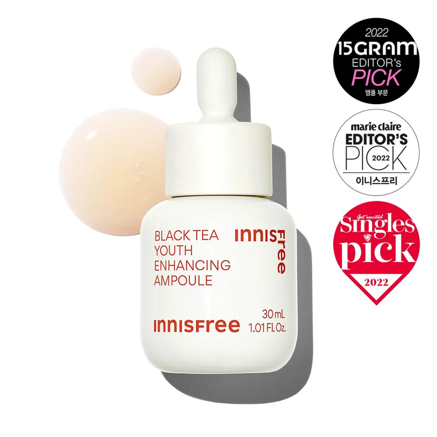 innisfree - Black Tea Youth Enhancing Ampoule - 30ml