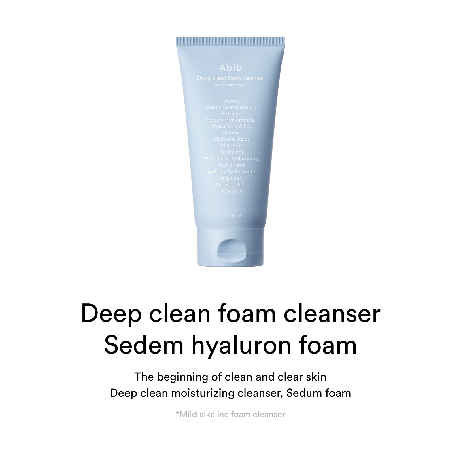 Abib - Deep Clean Foam Cleanser Sedum Hyaluron Foam - 150ml