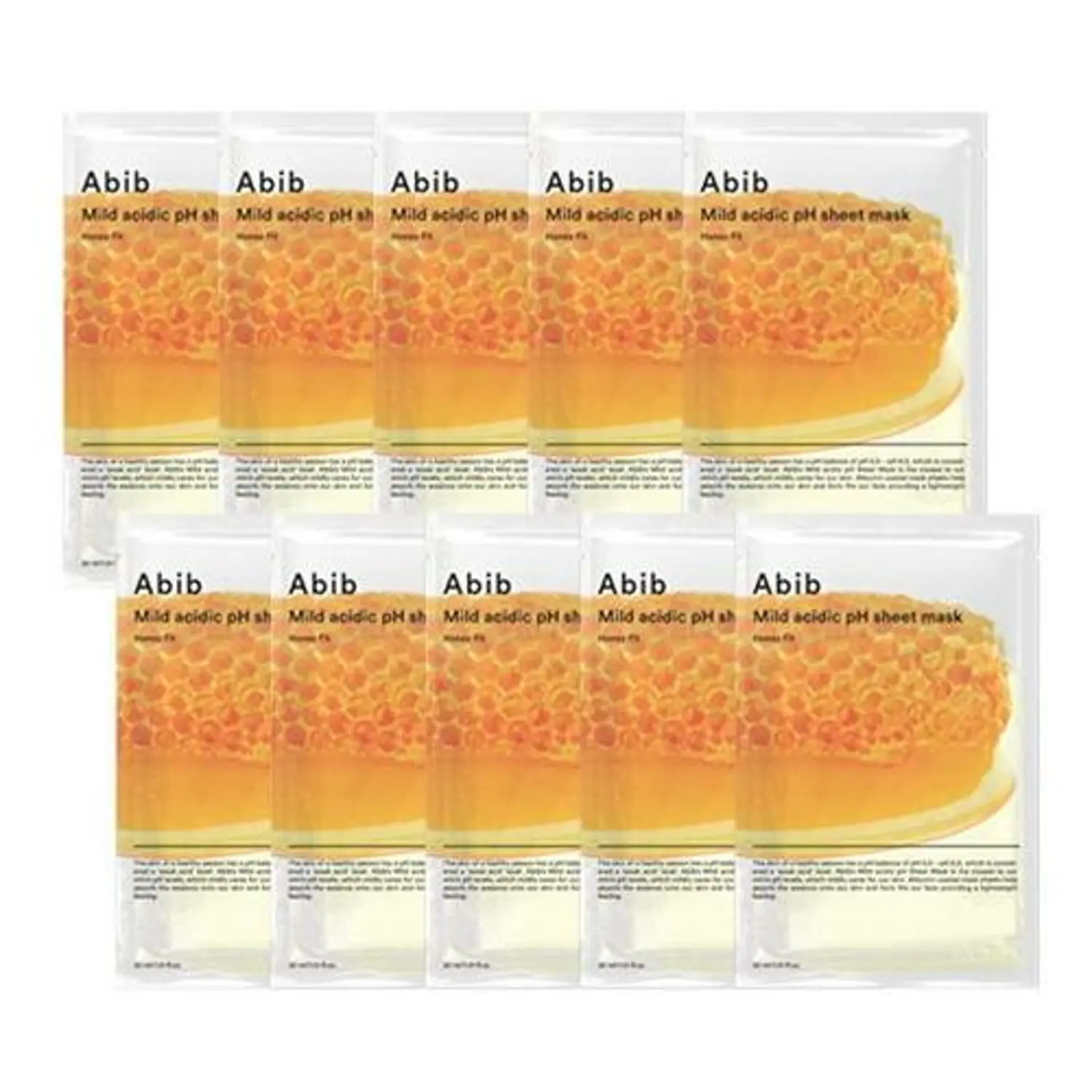 Abib - Mild Acidic pH Sheet Mask - Honey Fit - 10pcs
