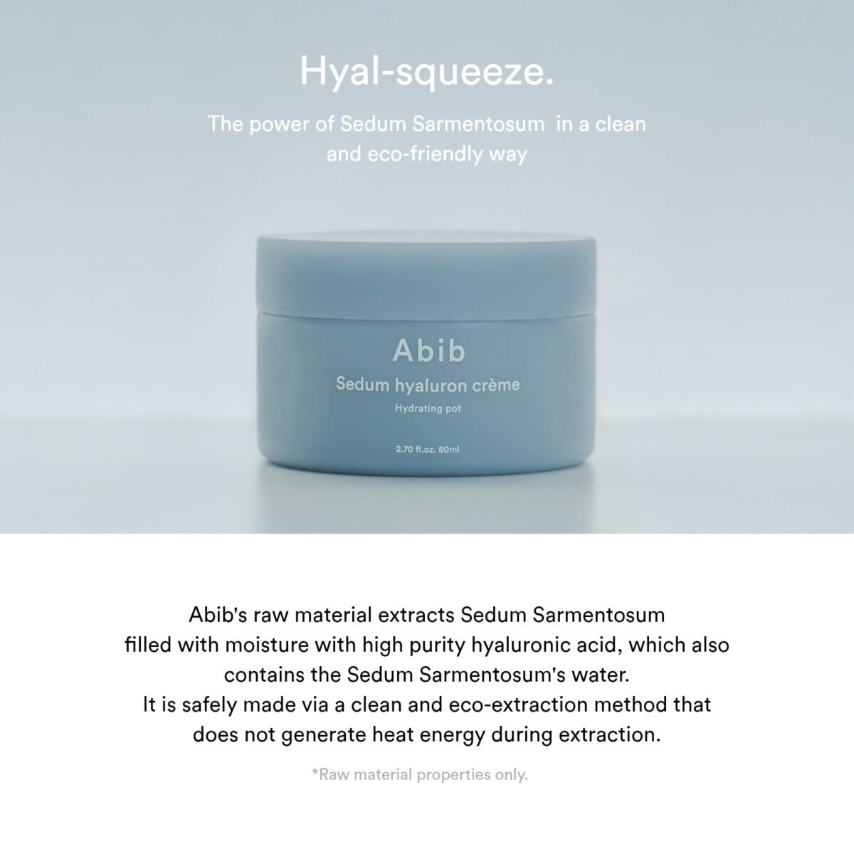 Abib - Sedum Hyaluron Crème Hydrating Pot - 80ml