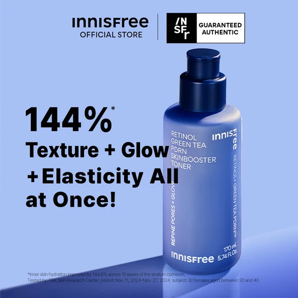 Skip to the end of the images gallery Skip to the beginning of the images gallery innisfree - Retinol Green Tea PDRN Skin Booster Toner - 170ml