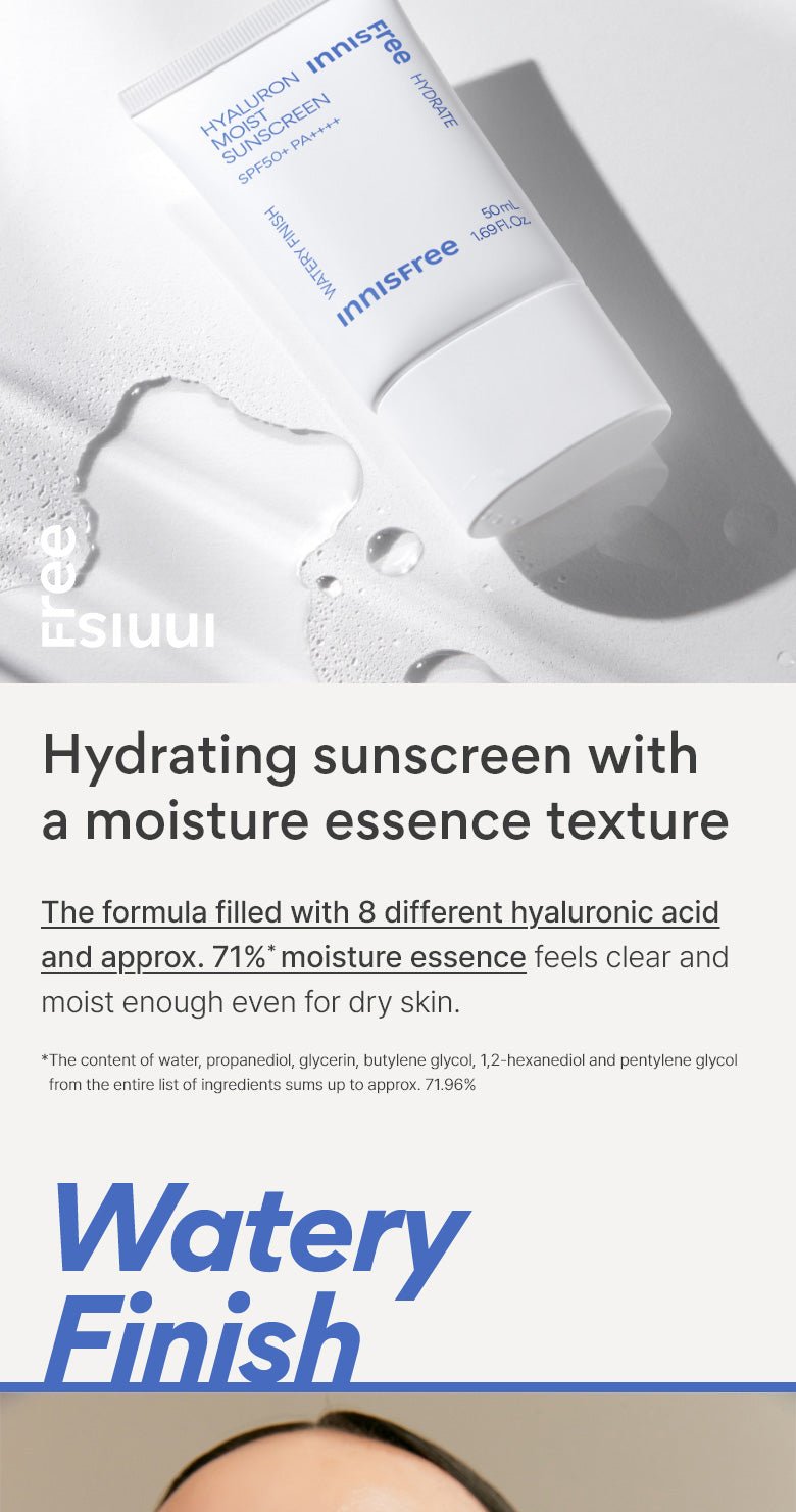 innisfree - Hyaluron Moist Sunscreen SPF50+ PA++++ - 50ml