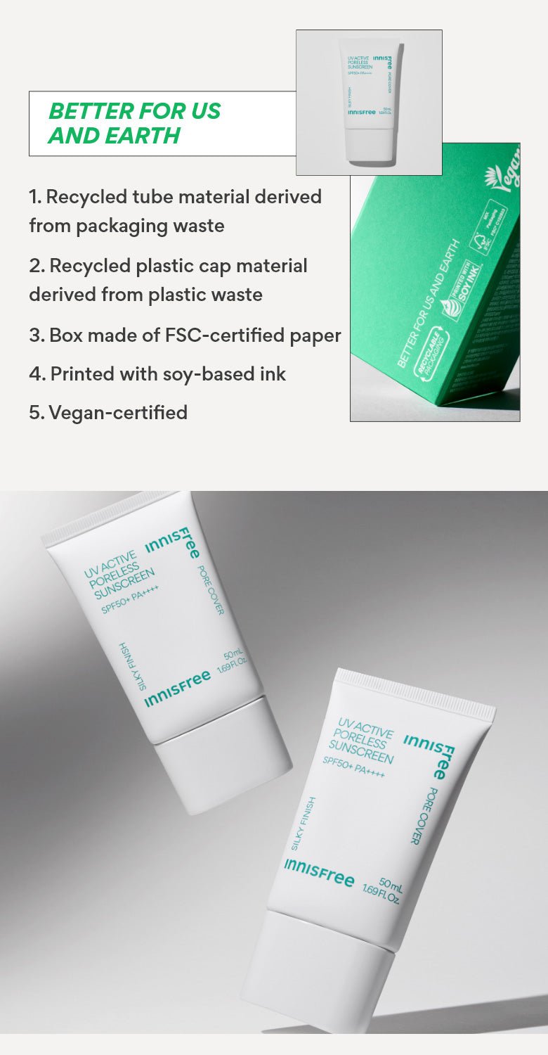 innisfree - UV Active Poreless Sunscreen SPF50+ PA++++ - 50ml