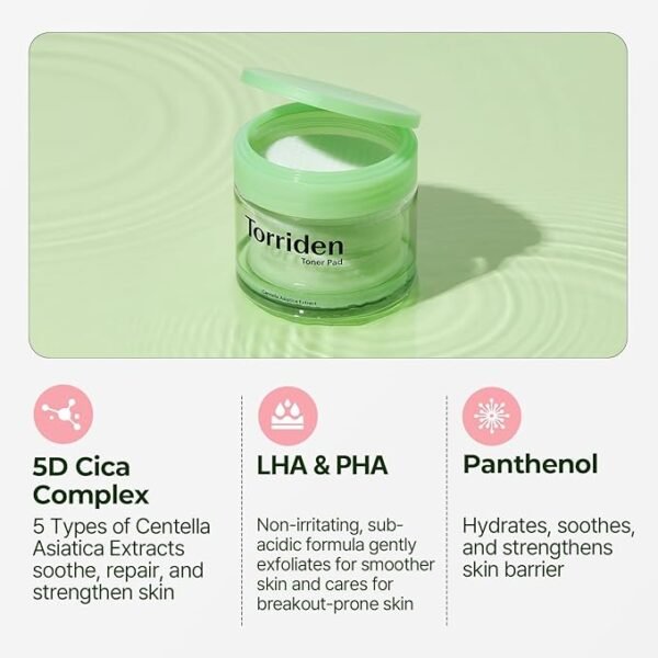 Torriden - Balanceful Cica Toner Pad - 60Pads