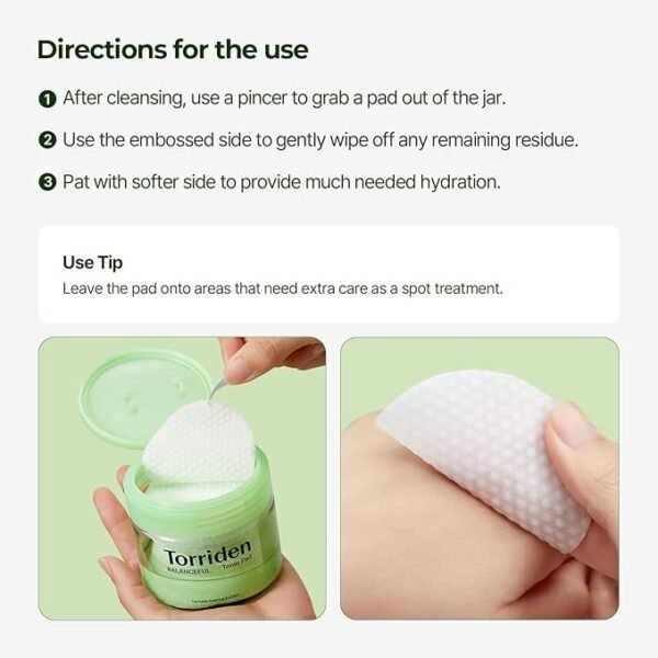 Torriden - Balanceful Cica Toner Pad - 60Pads