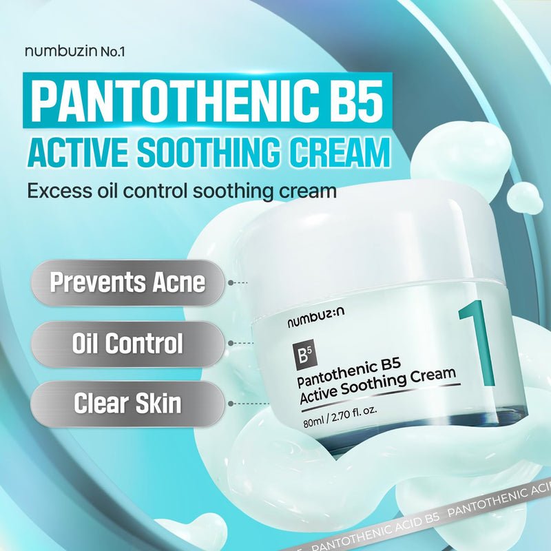 numbuzin - No.1 Pantothenic B5 Active Soothing Cream - 80ml