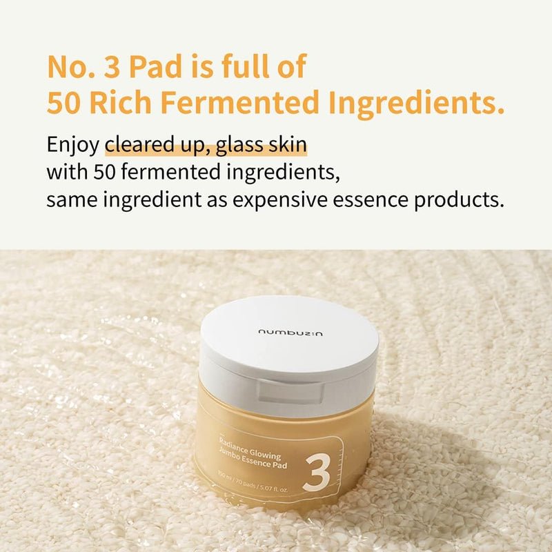 numbuzin No.3 Radiance Glowing Jumbo Essence Pad