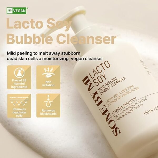 SOME BY MI - Lacto Soy Mild Peeling Bubble Cleanser - 180ml