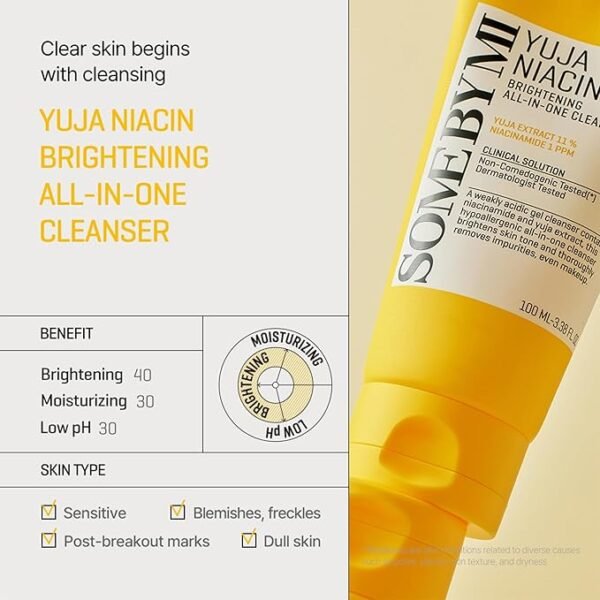 SOME BY MI - Yuja Niacin Brightening All-In-One Cleanser - 100ml