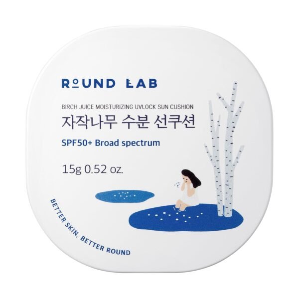 Round Lab – Birch Juice Moisturizing Sun Cushion SPF50 – 15g
