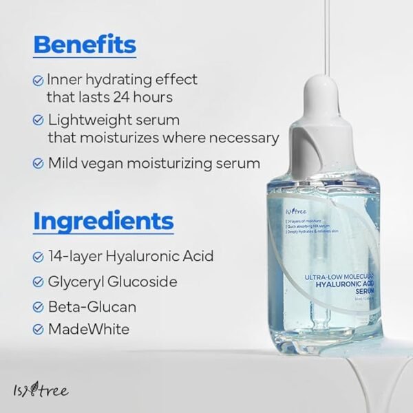 Isntree - Ultra-Low Molecular Hyaluronic Acid Serum - 50ml